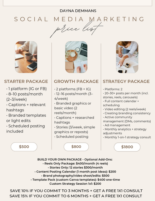 Social Media Marketing: Growth Package